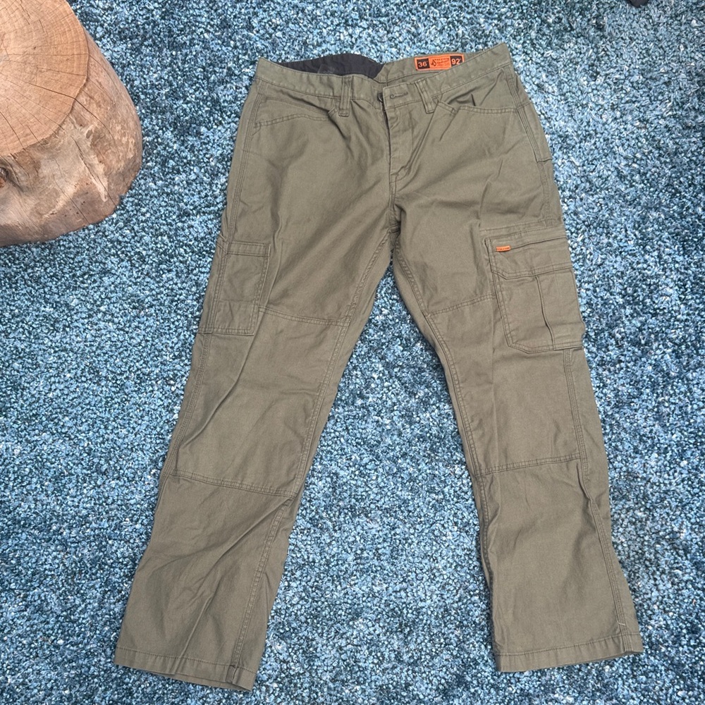 Volcom Men's Workwear Olive Cargo Pants with Utility Pockets